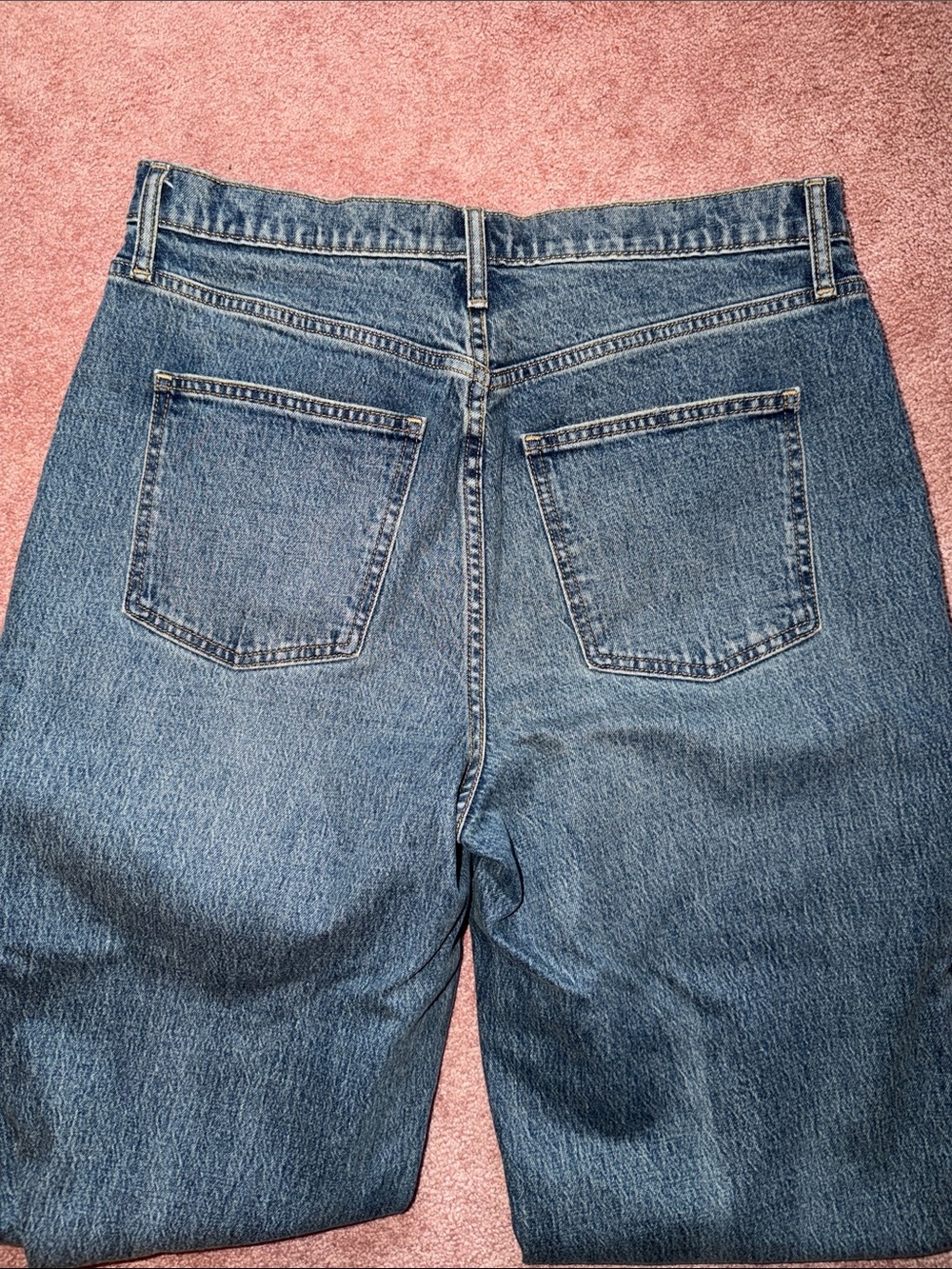 Universal Thread High-Rise Cropped Straight Leg Jeans in Dark Blue Wash - Picture 6 of 6
